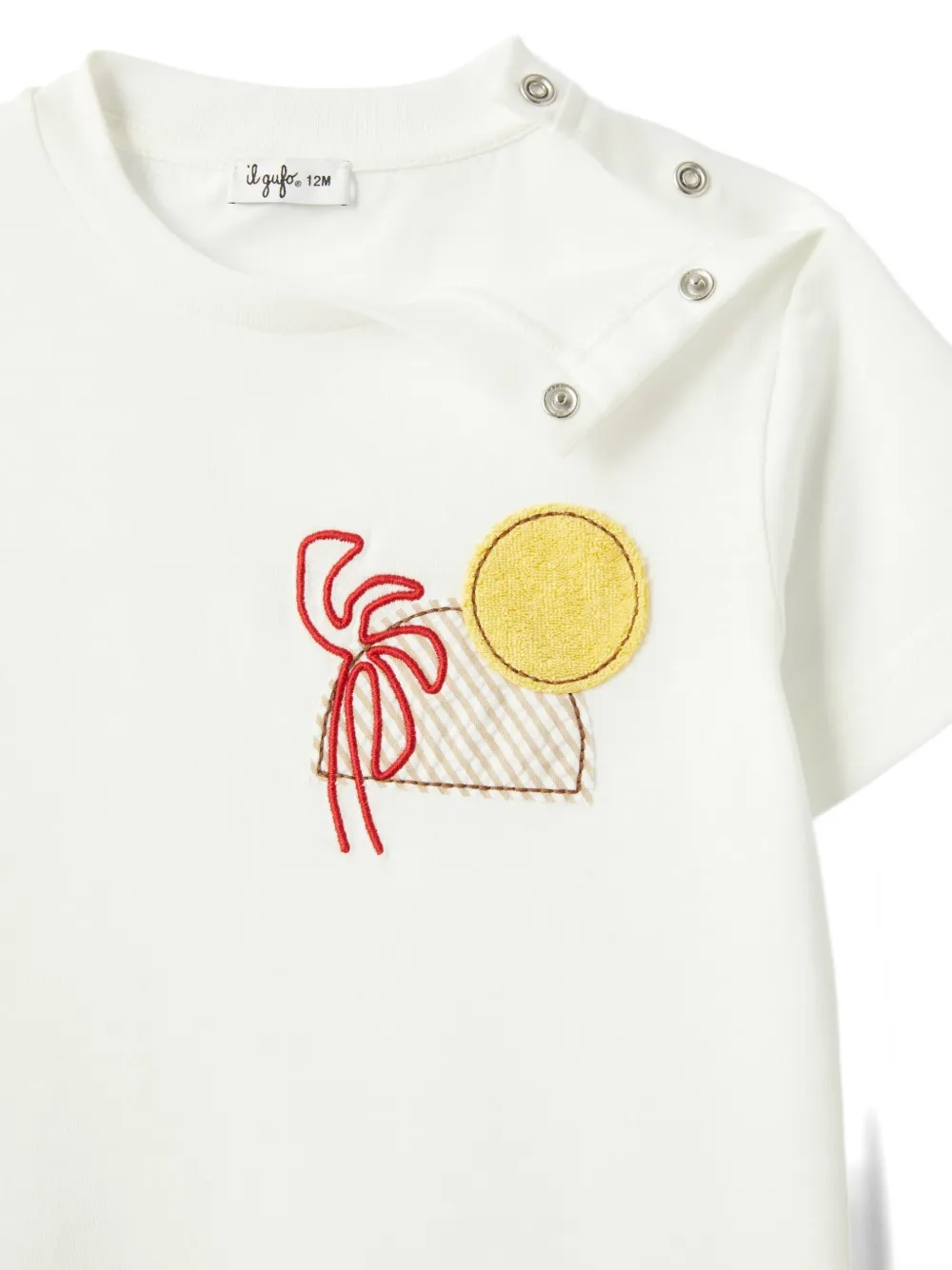 Il Gufo T-shirt met applicatie Wit