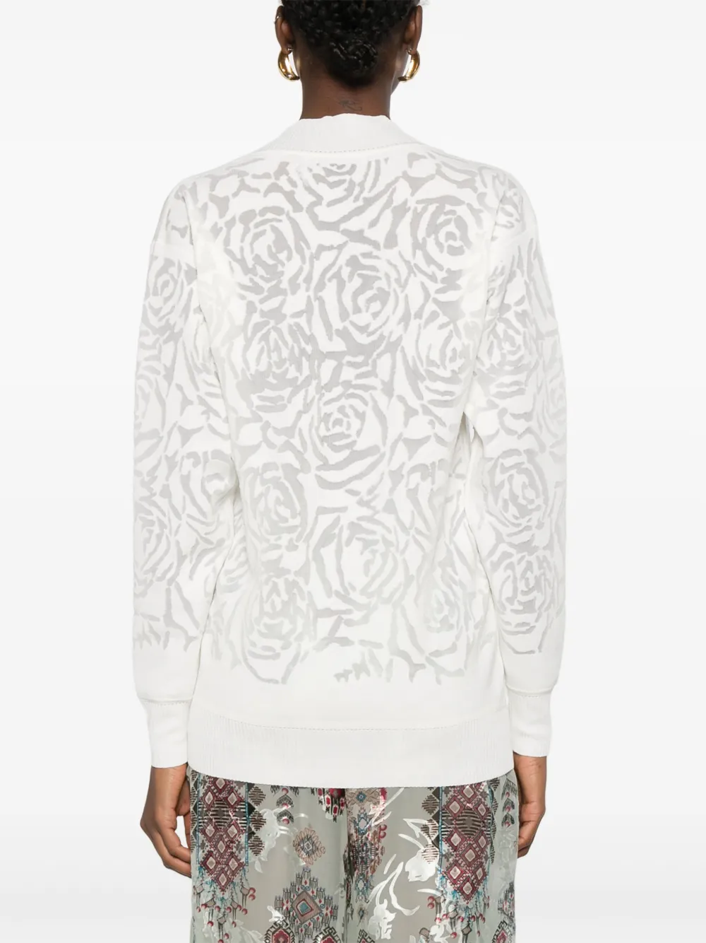 Ermanno Scervino Vest met bloemen-jacquard Beige