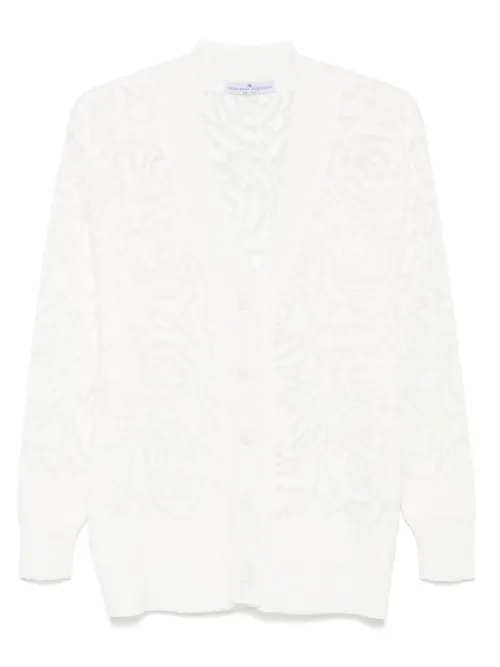 Cardigan à fleurs en jacquard - Ermanno Scervino - Modalova