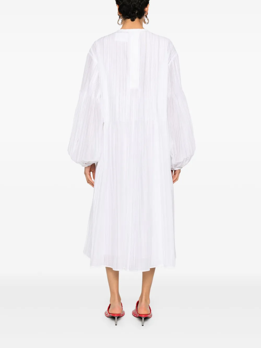 Jil Sander Plissé jurk Wit