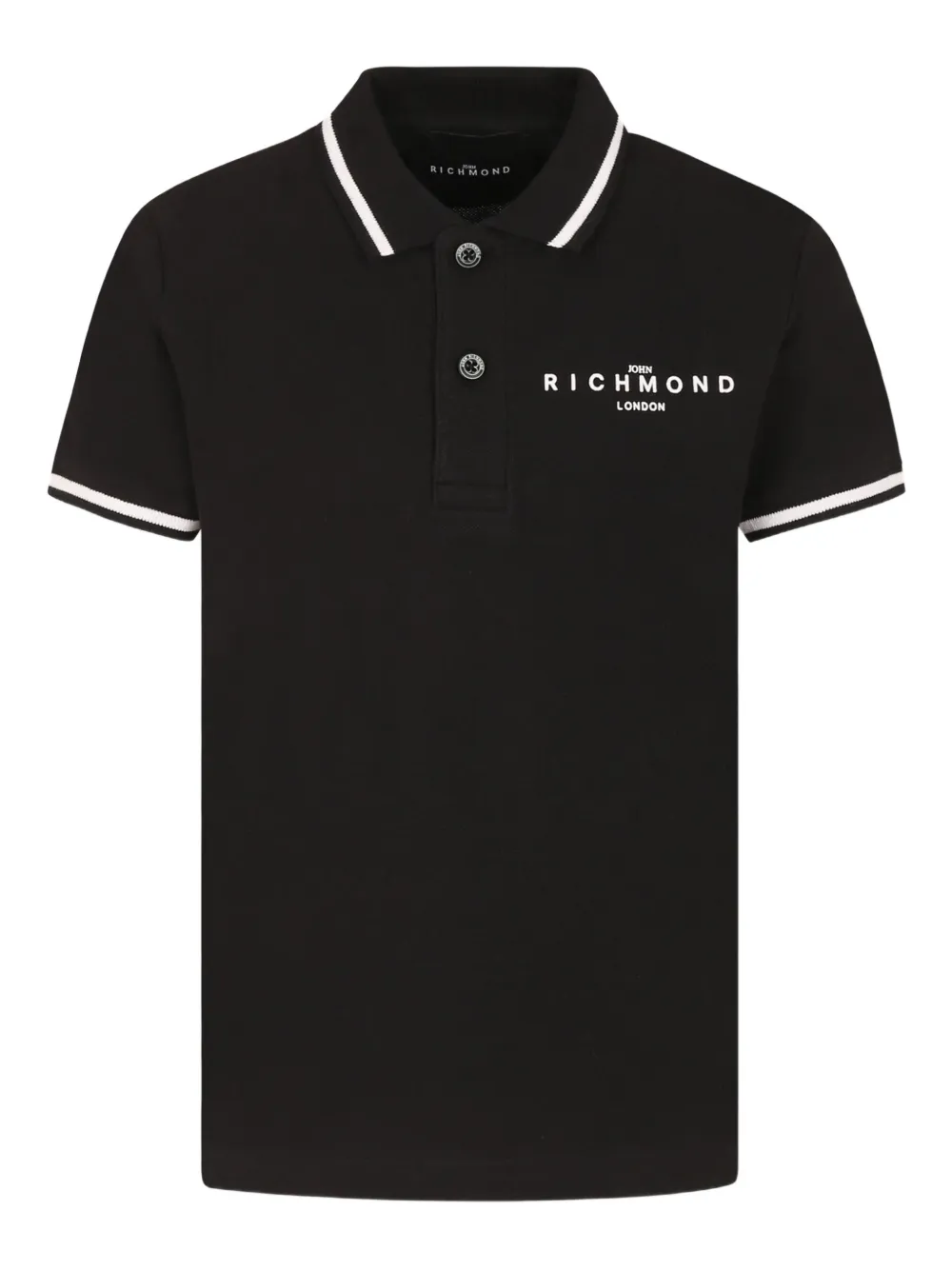 John Richmond Junior logo-print polo shirt Zwart