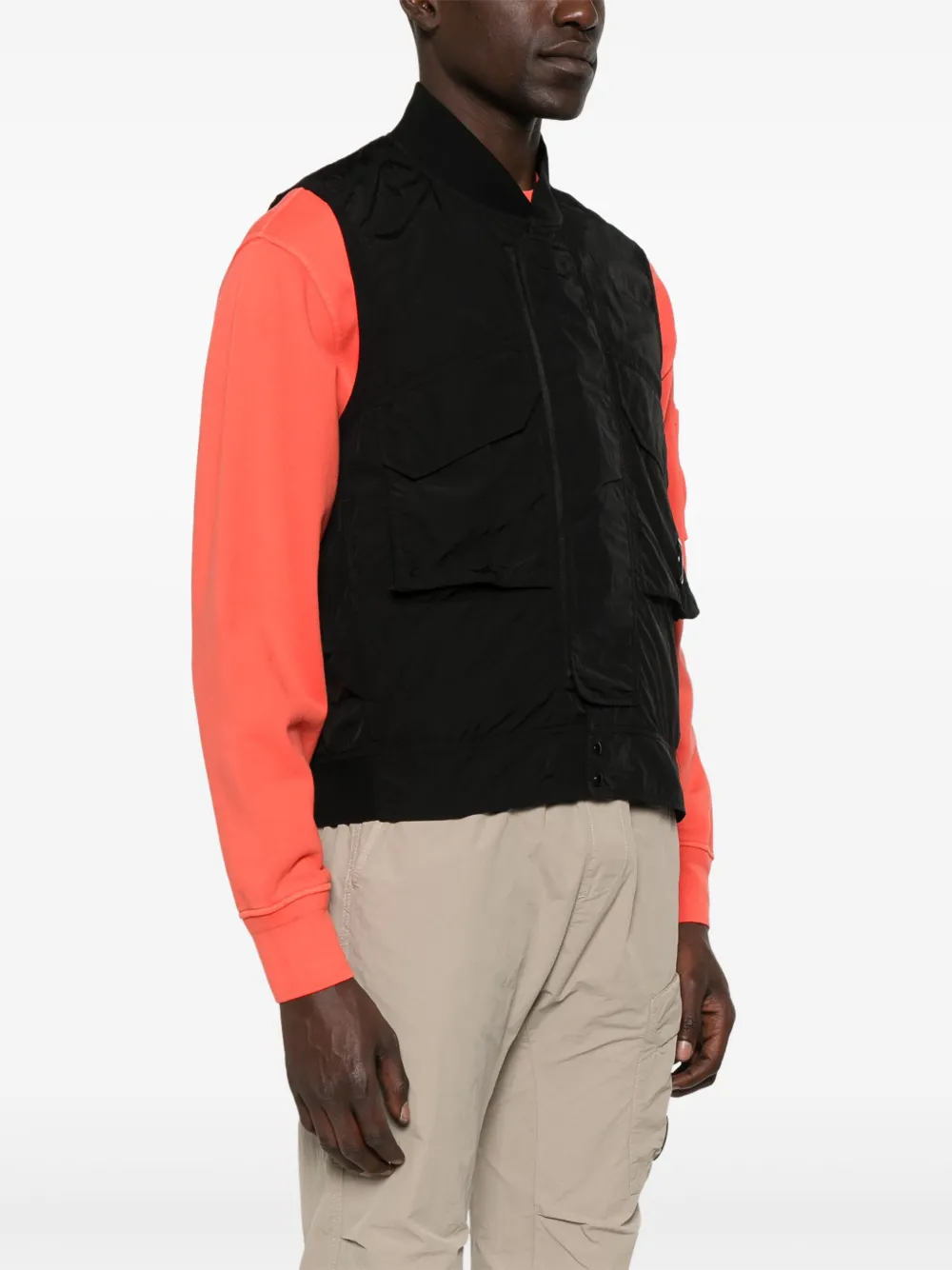 C.P. Company Gilet met Lens-detail Zwart