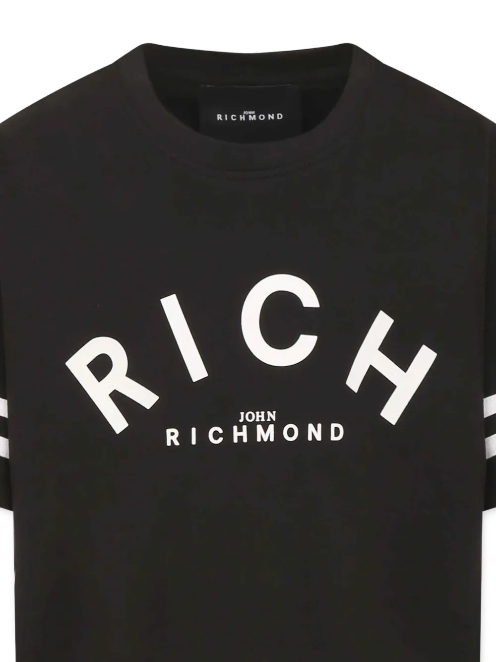 John Richmond Junior T-shirt met logoprint Zwart