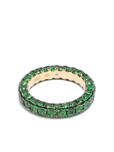 SHAY anillo en oro amarillo de 18kt con esmeralda