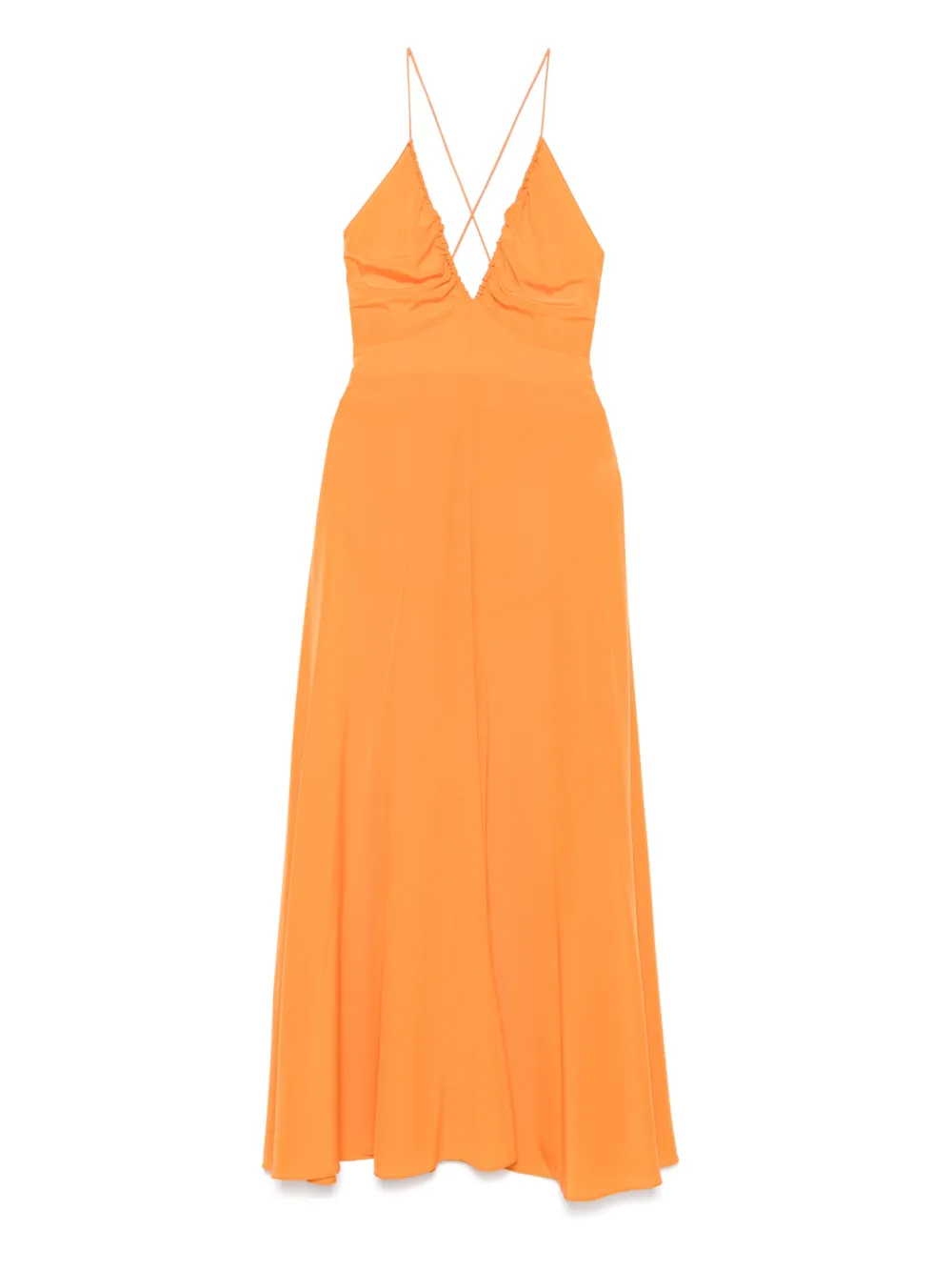 ASPESI robe en soie à coupe longue | orange | Image 1