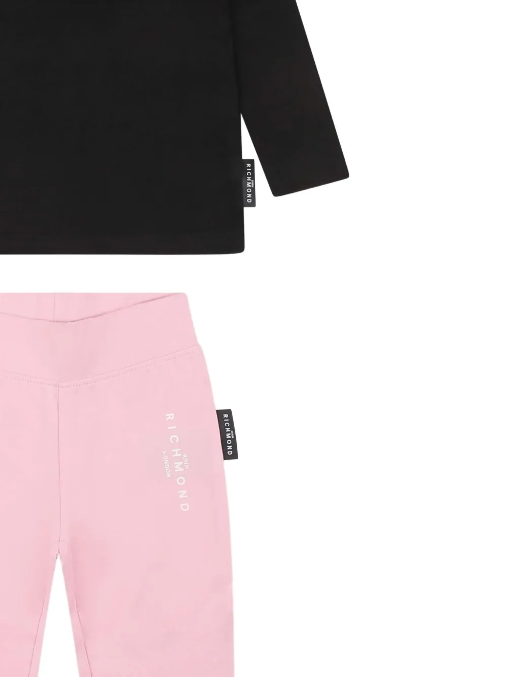 John Richmond Junior Broek met logprint Zwart