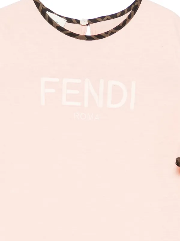 Fendi Kids ロゴ ワンピース | ピンク | FARFETCH JP