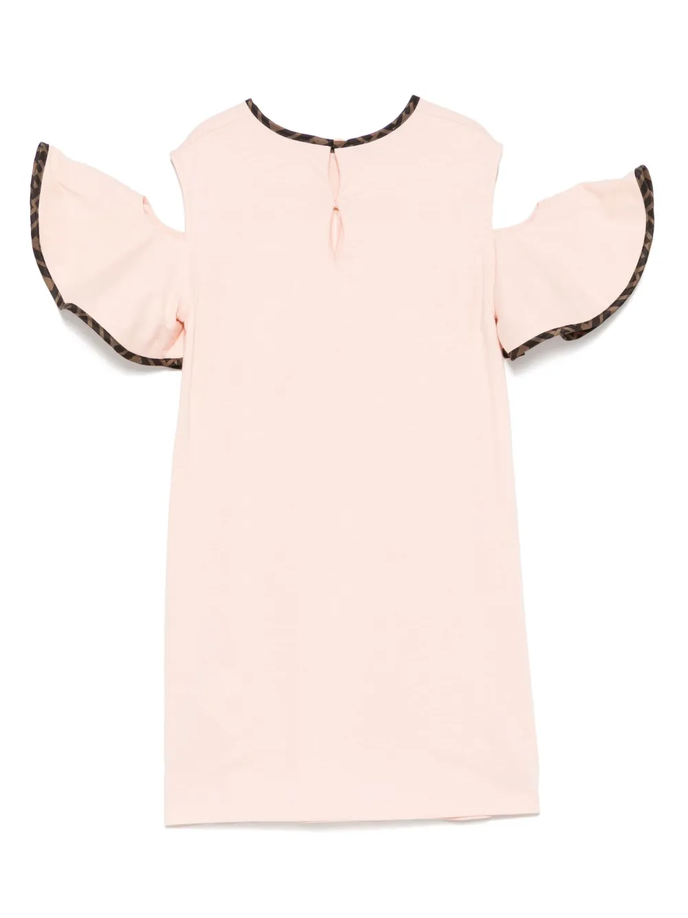 Fendi Kids Jurk met geborduurd logo Roze