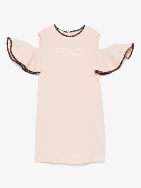 Fendi Kids logo-embroidered dress