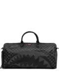 Sprayground Hangover shark-motif check-patterned duffle bag - Black
