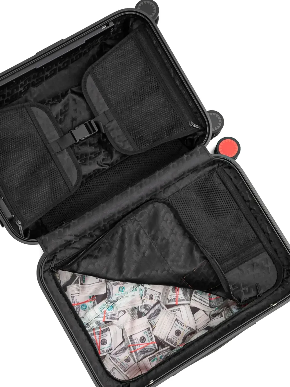 SPRAYGROUND SHARK TEETH-MOTIF HARD-SHELL SUITCASE