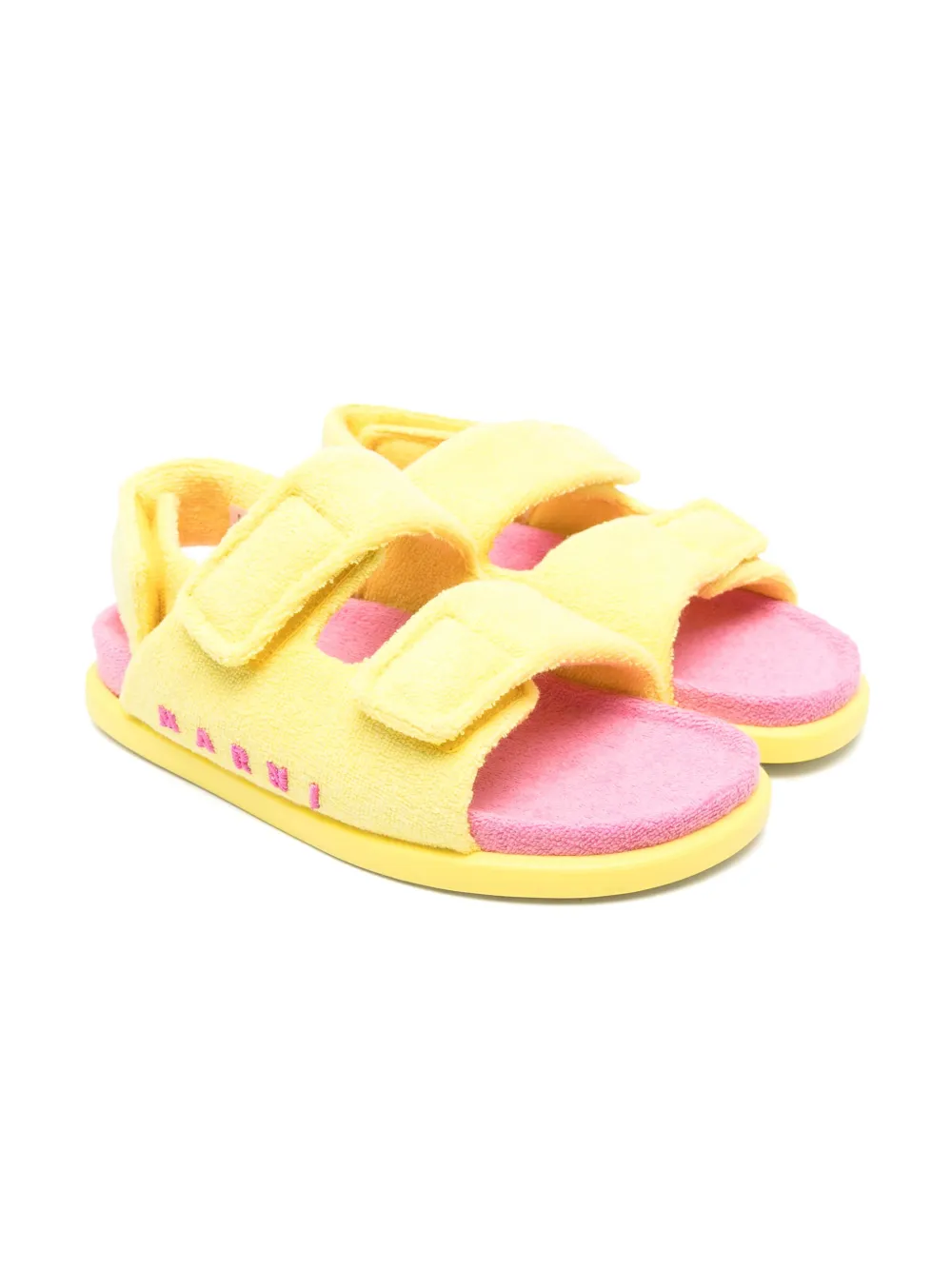 Marni Kids タオル サンダル - イエロー Marni Kids タオル サンダル - イエロー