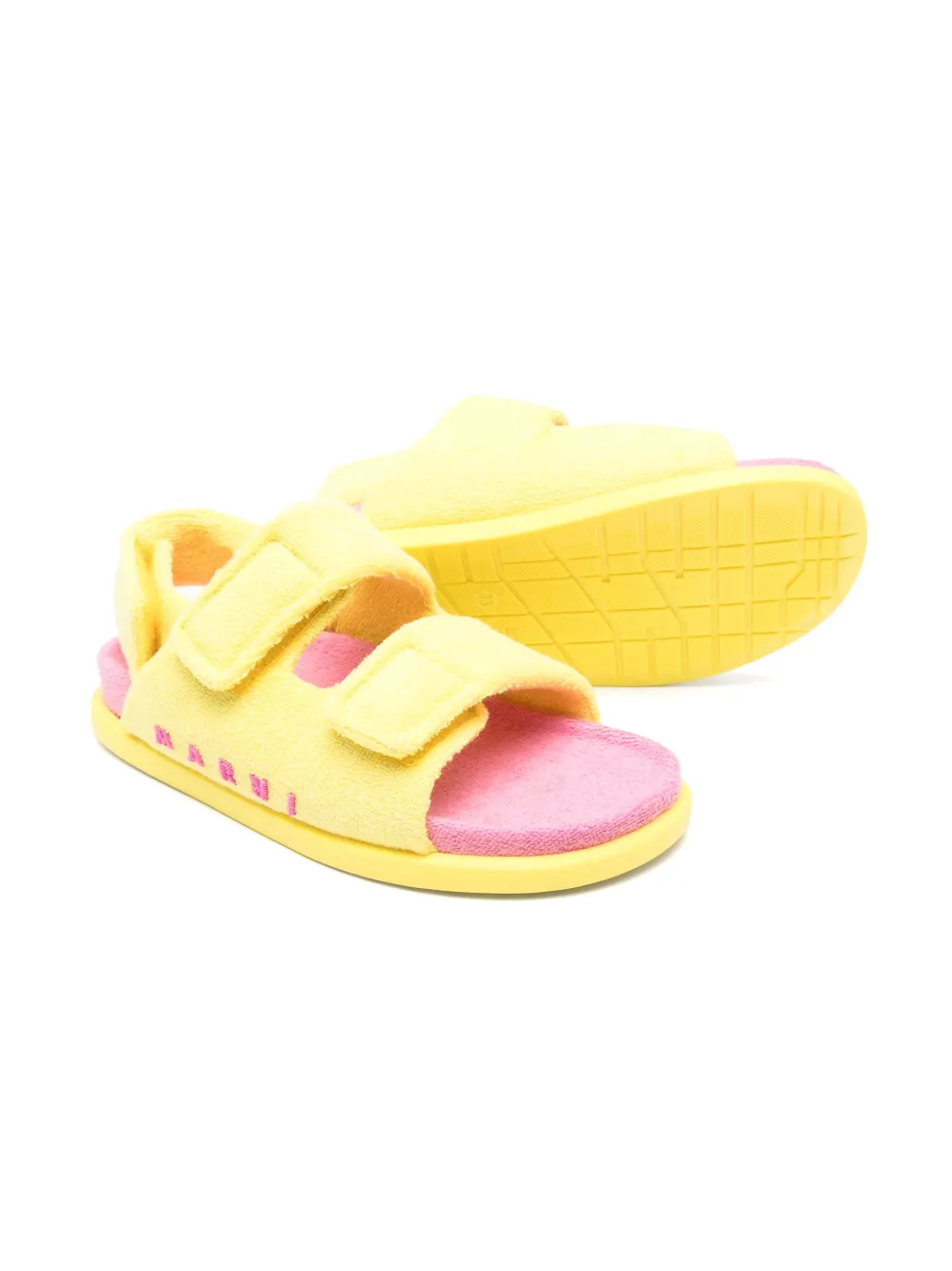 Marni Kids Badstof sandalen Geel