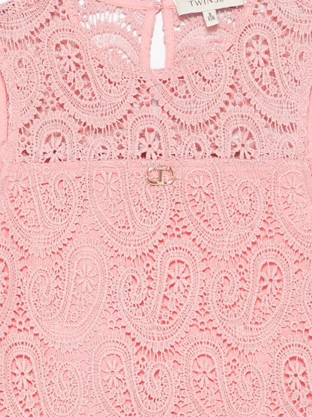 TWINSET Kids Kanten jurk Roze