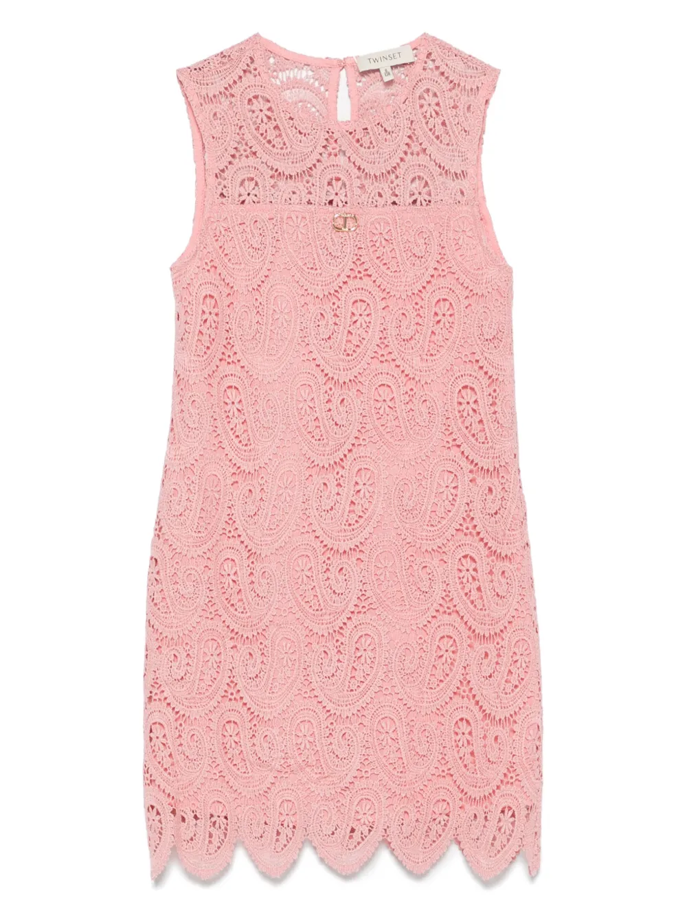 TWINSET Kids Kanten jurk Roze