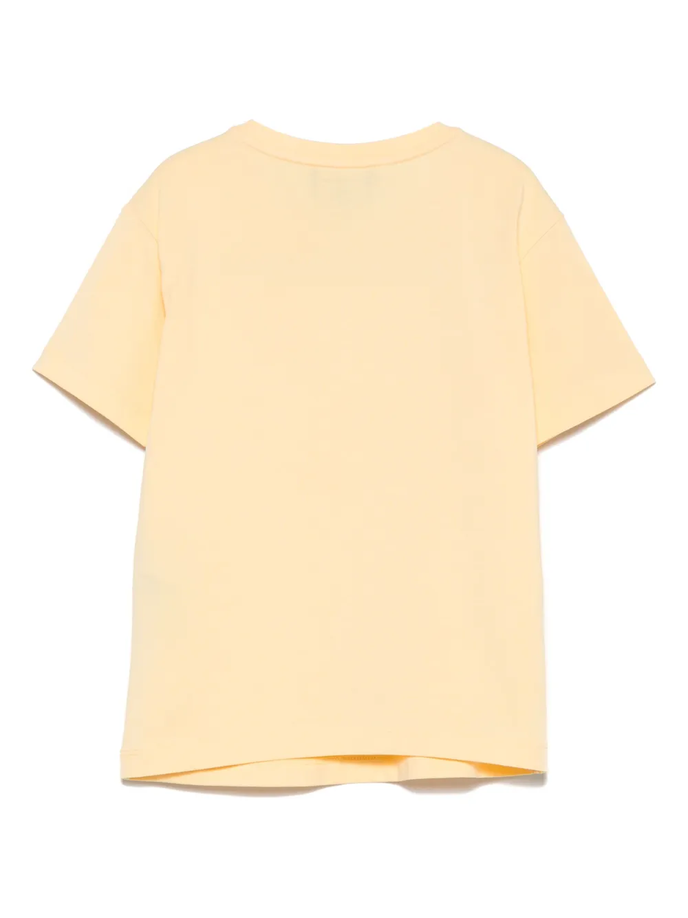 Shop Emporio Armani Daisy-embellishment Cotton T-shirt In Yellow