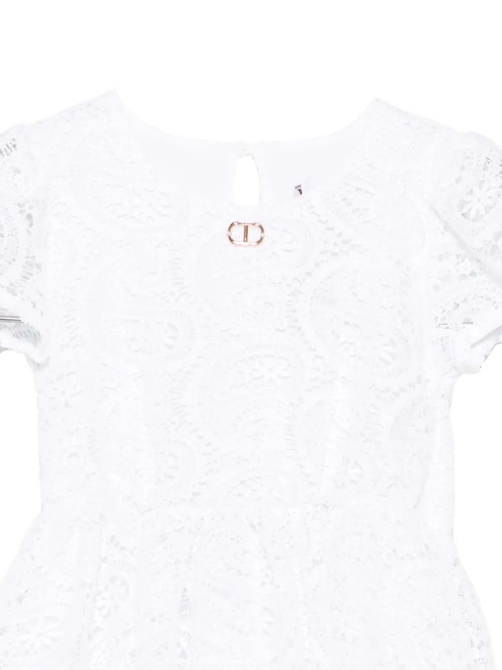 TWINSET Kids Kanten jurk Wit
