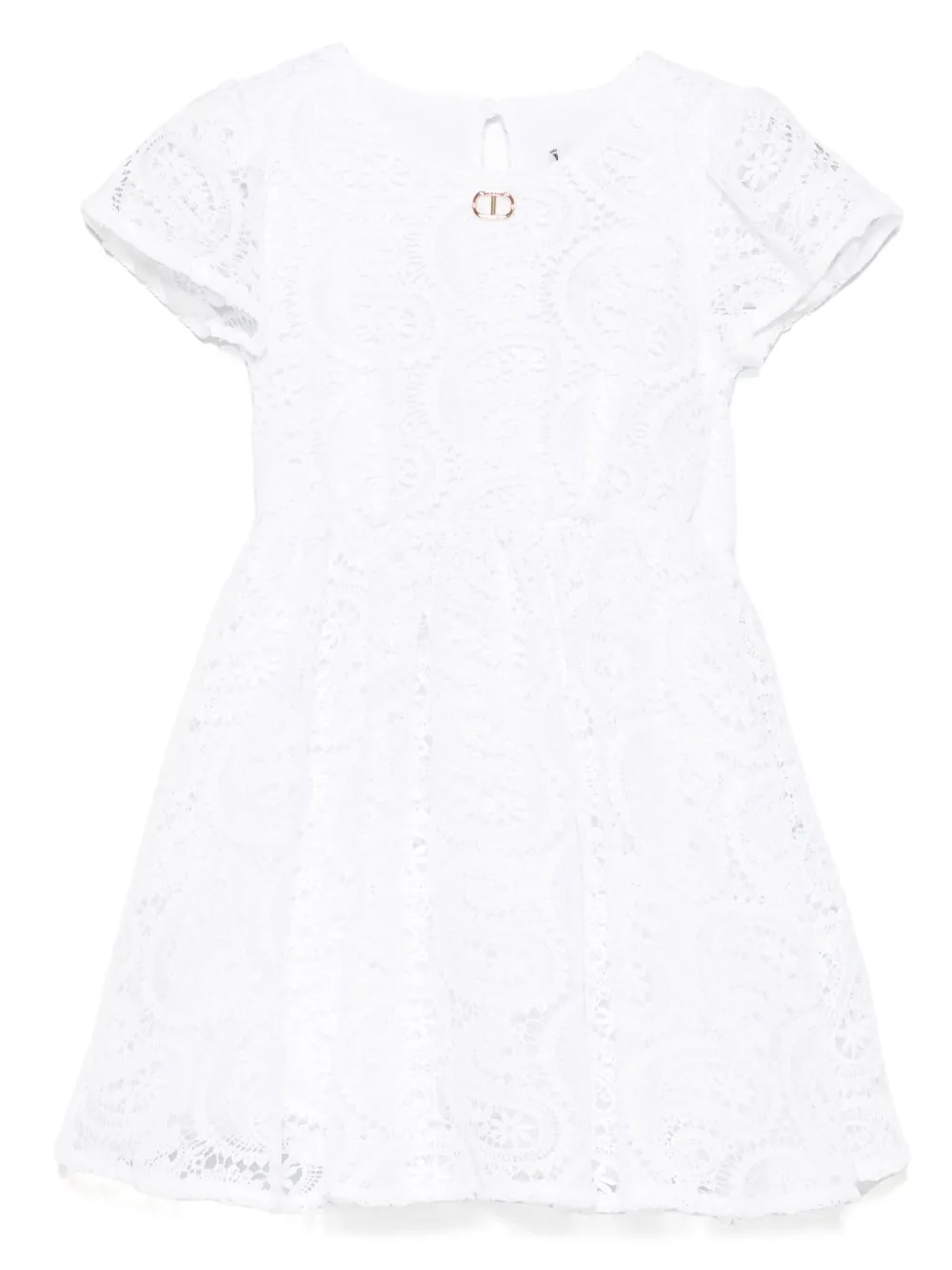 TWINSET Kids Kanten jurk Wit