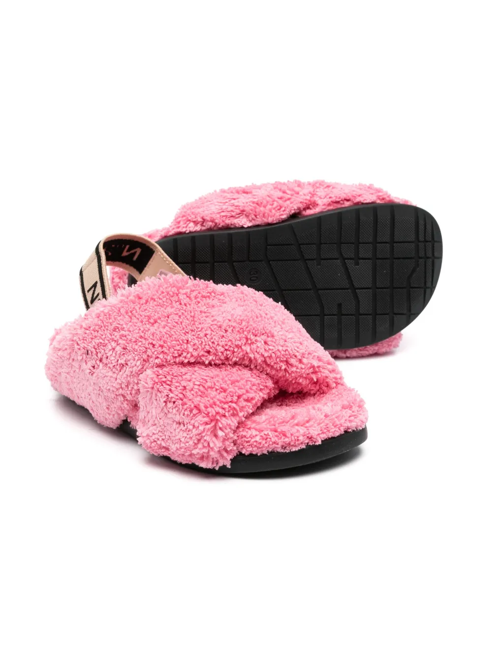 Nº21 Kids pile sandals Pink