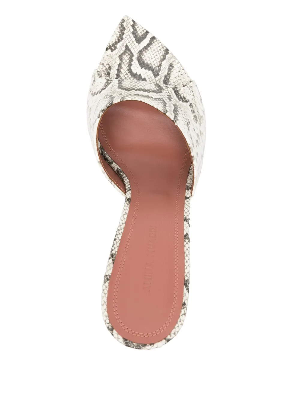 Amina Muaddi 95 Bianca muiltjes Beige