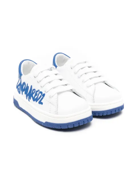DSQUARED2 KIDS tenis con logo engomado