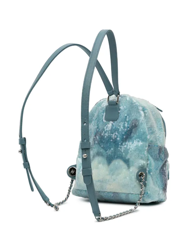 bradyn denim mini backpack Chanel 2018 Sequin Tricolor Waterfall Backpack