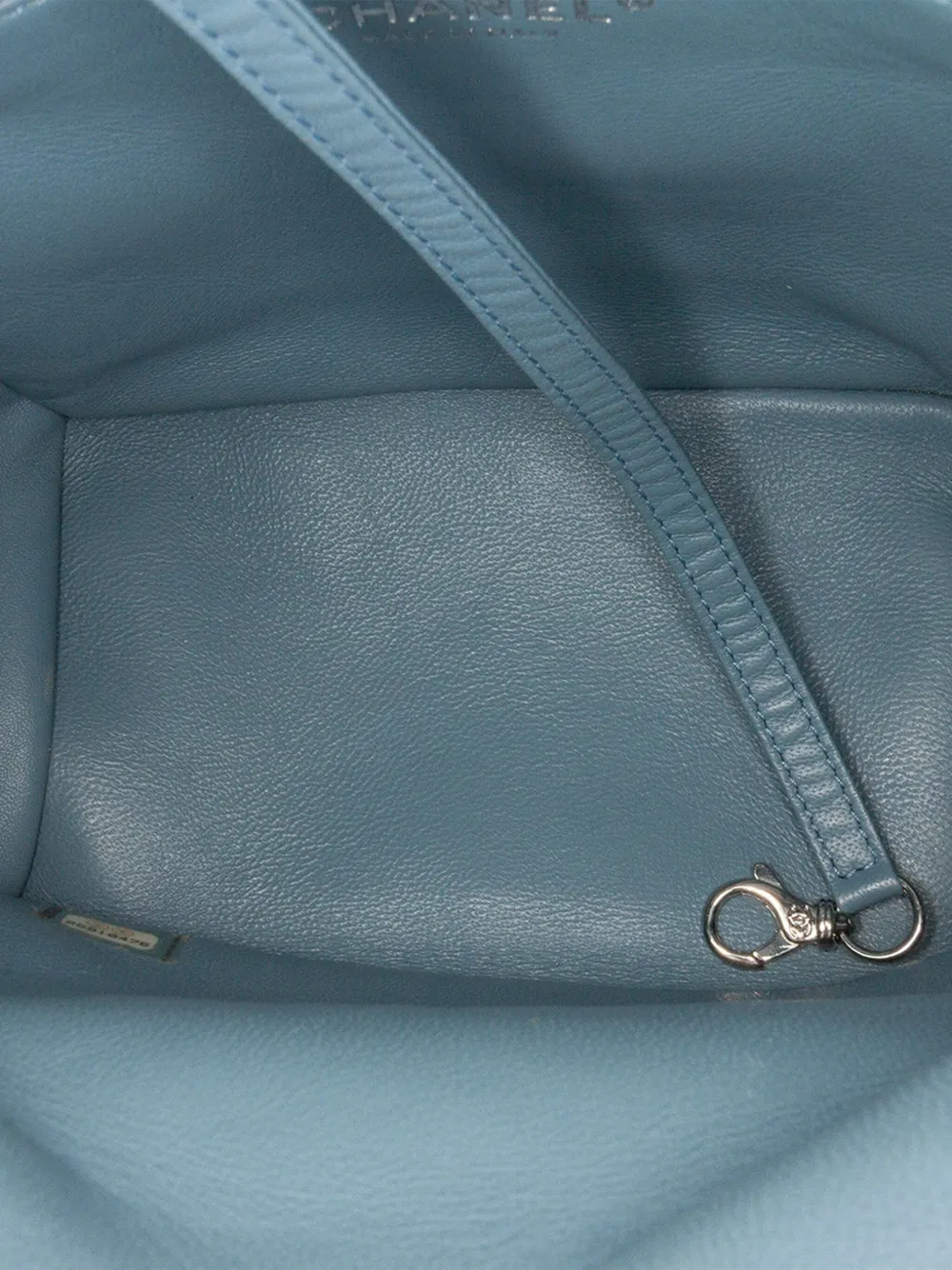 Pre-owned Chanel 2018 Mini Sequins And Lambskin Waterfall Backpack In Blue