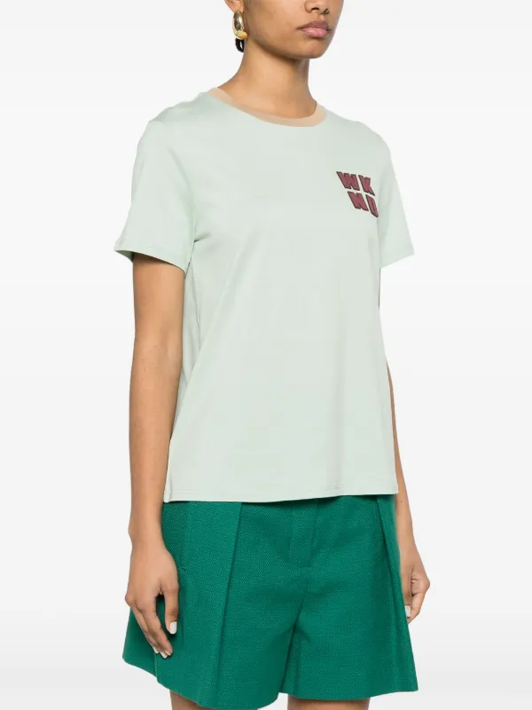 Tシャツ・カットソー Weekend Max Mara T-shirt With Vello Logo Pri Cotton jersey T-shirt, ivory | Weekend Max Mara