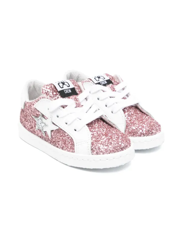 Star Kids leather-detail Glitter Sneakers Pink FARFETCH PH