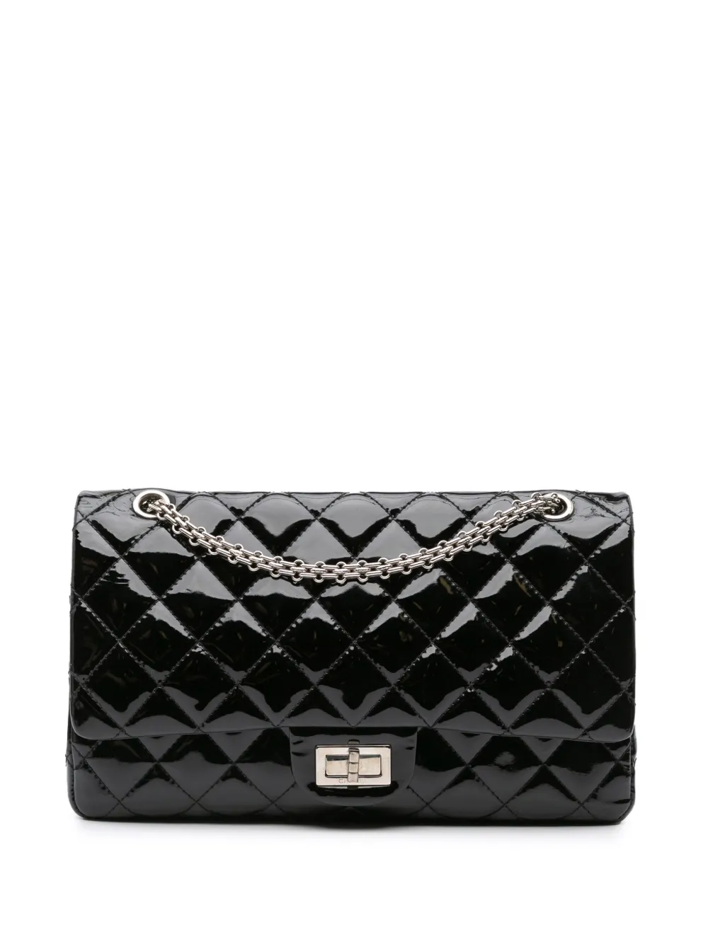CHANEL Pre-Owned 2009-2010 2.55 リイシューマトラッセ パテント ダブルフラップ 227 ショルダーバッグ - CHANEL Pre-Owned 2009-2010 2.55 リイシューマトラッセ パテント ダブルフラップ 227 ショルダーバッグ -
