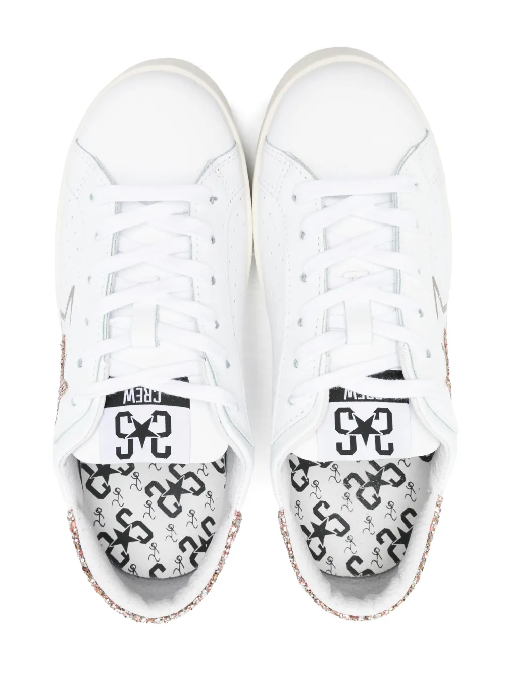 2 Star Kids leather sneakers White