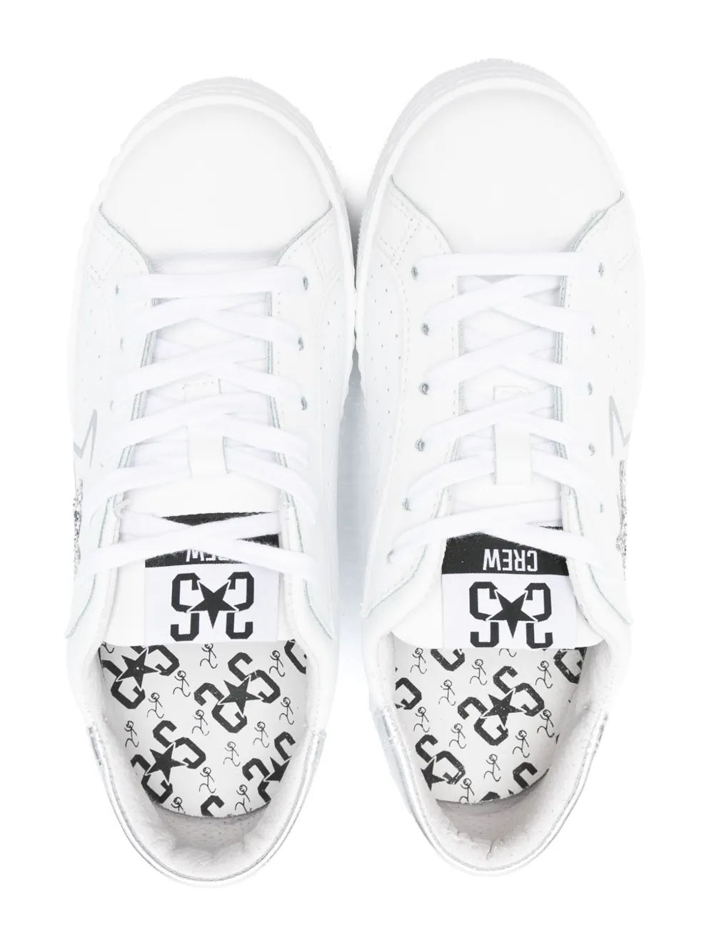 2 Star Kids star-patch sneakers White