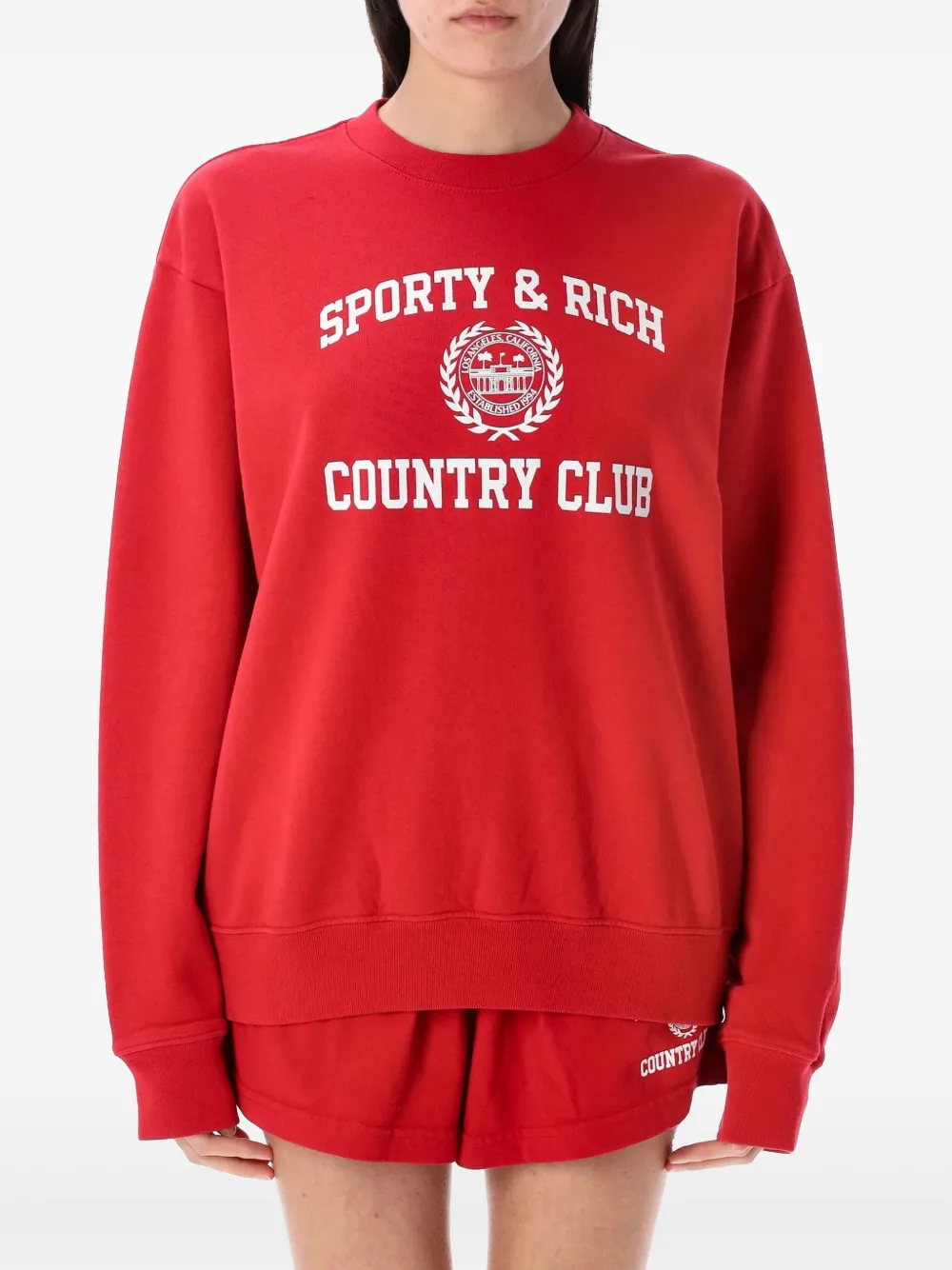 Sporty & Rich Katoenen sweater Rood