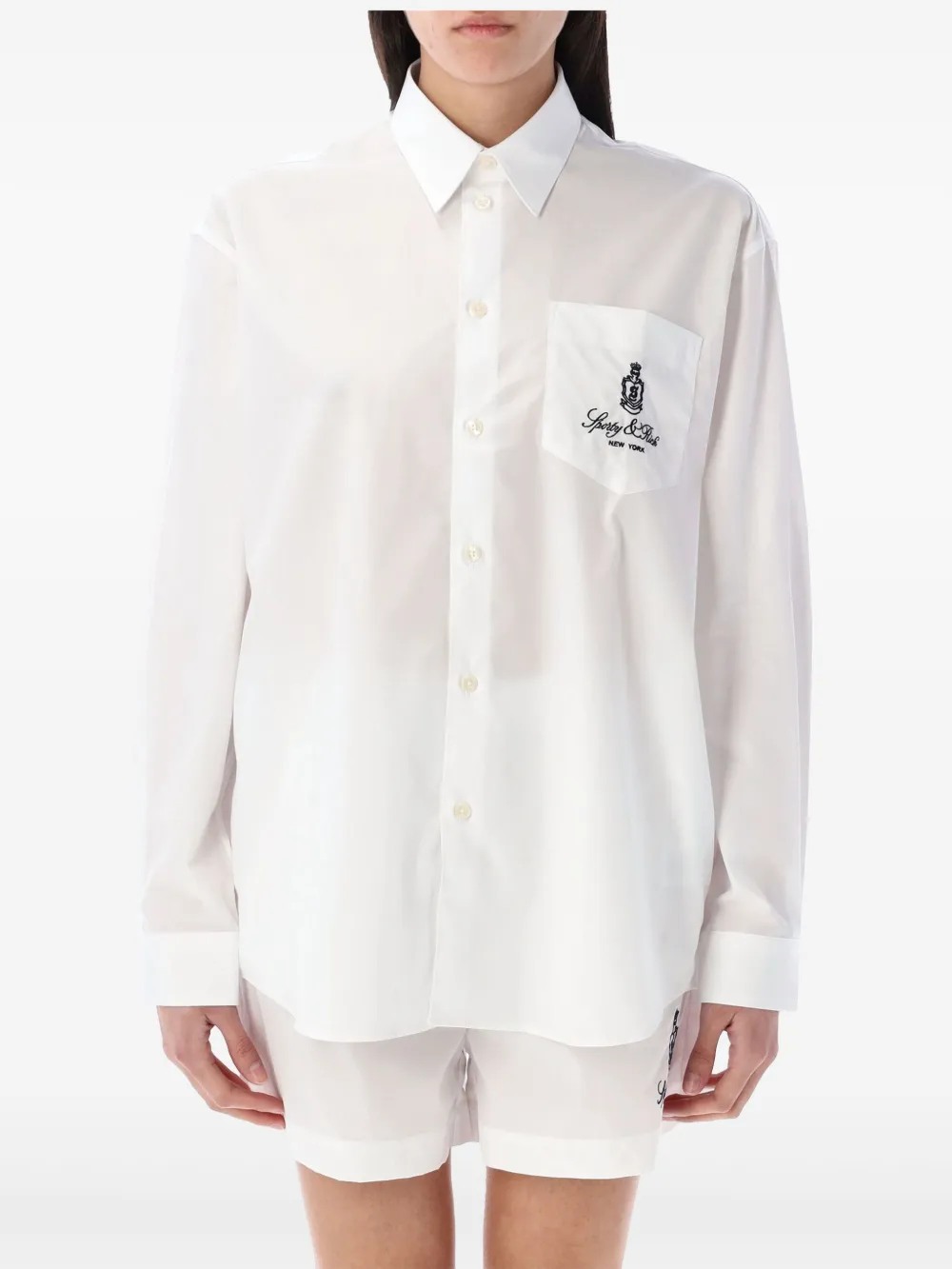 Sporty & Rich Katoenen blouse Wit
