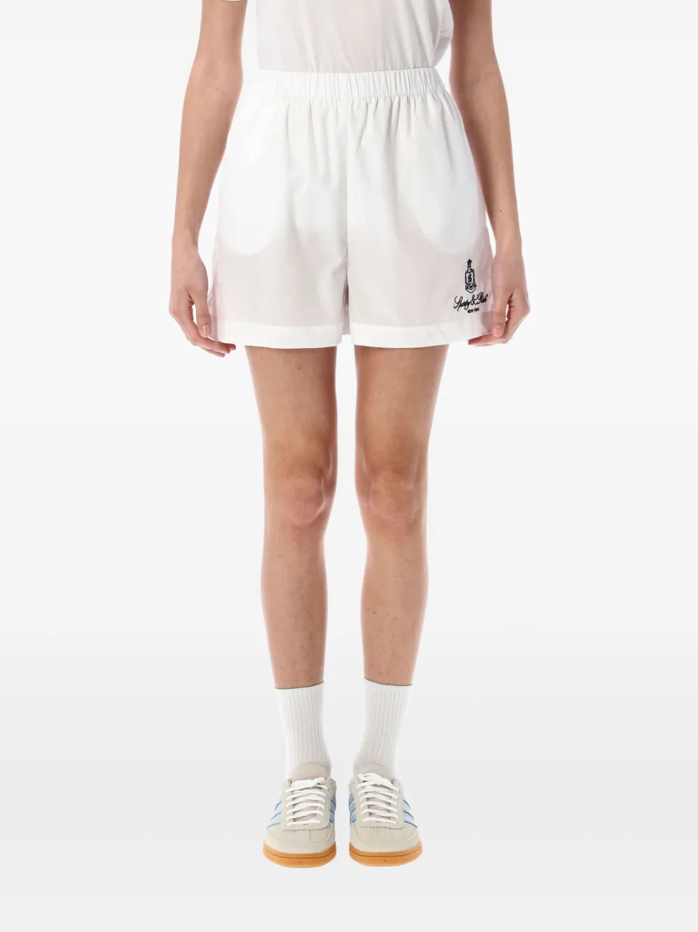 Sporty & Rich Katoenen shorts Wit