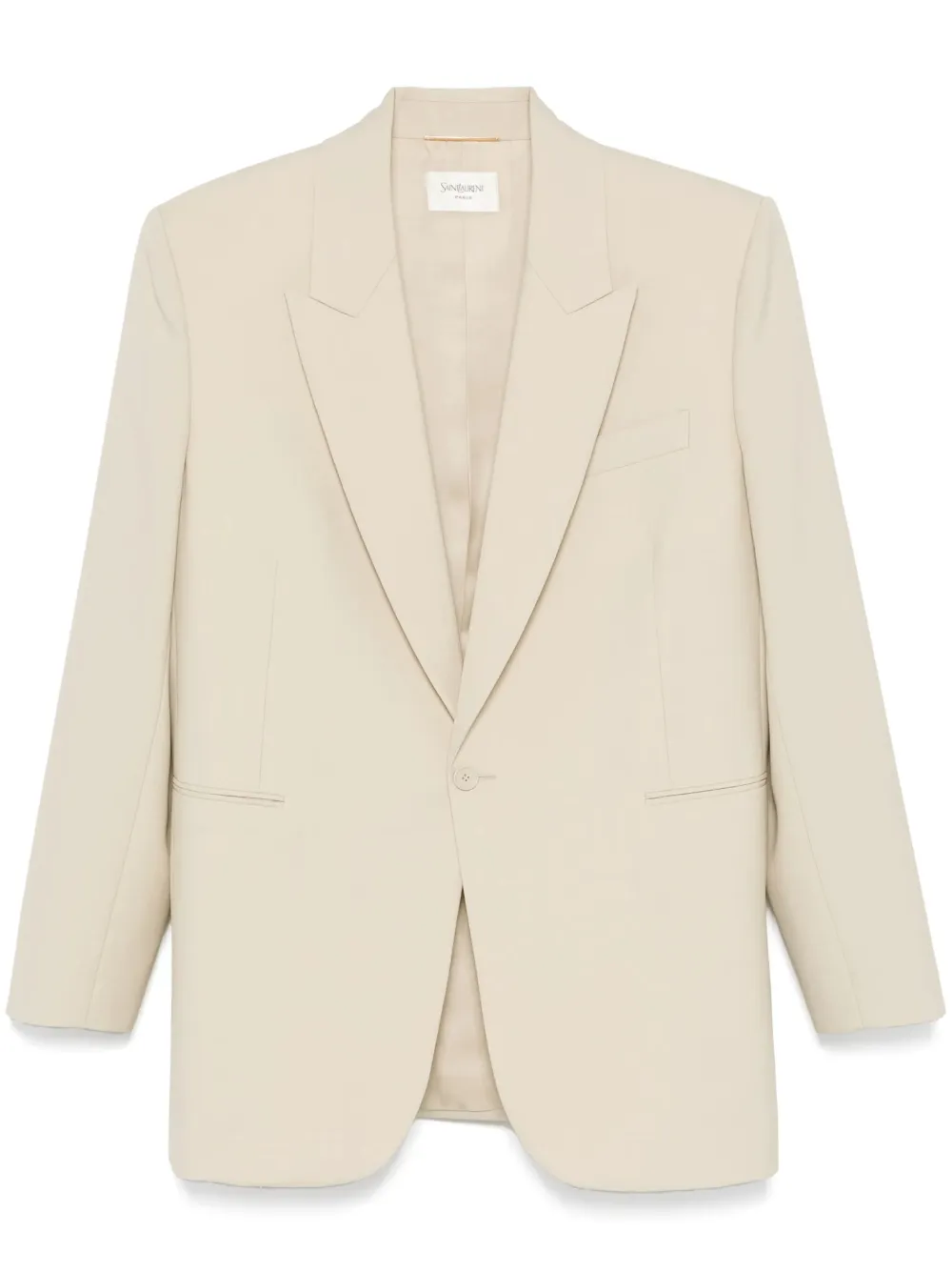 Saint Laurent Wool Blazer In Neutrals