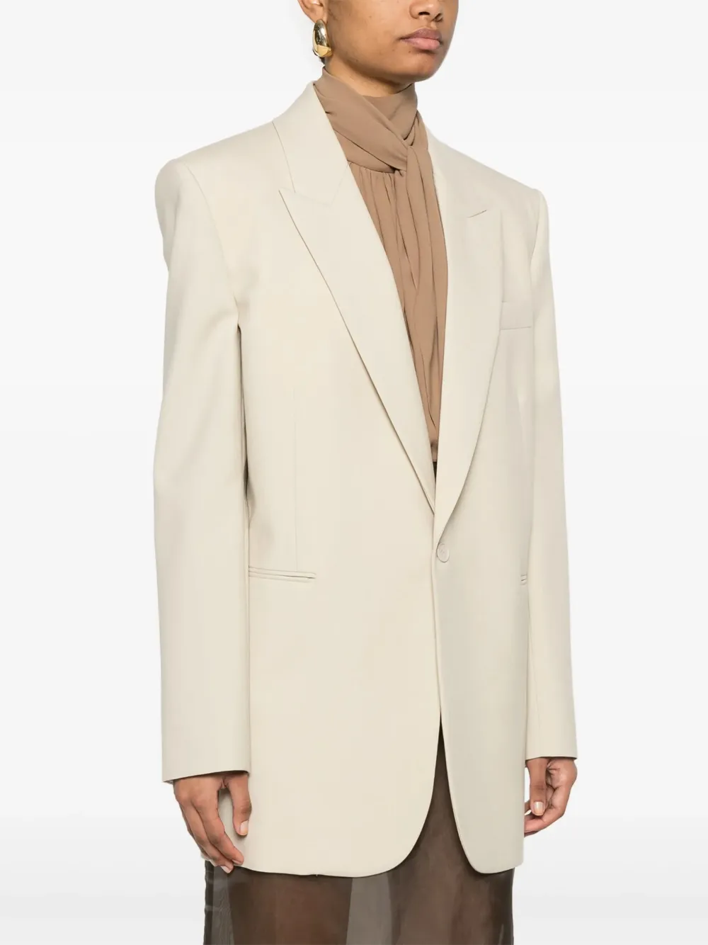 Saint Laurent Wollen blazer Beige