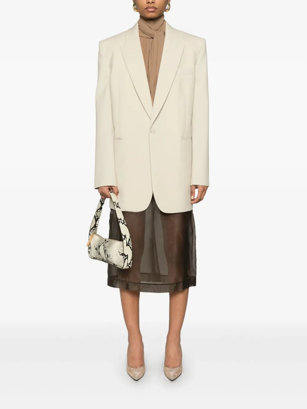 Saint Laurent Wollen blazer Beige