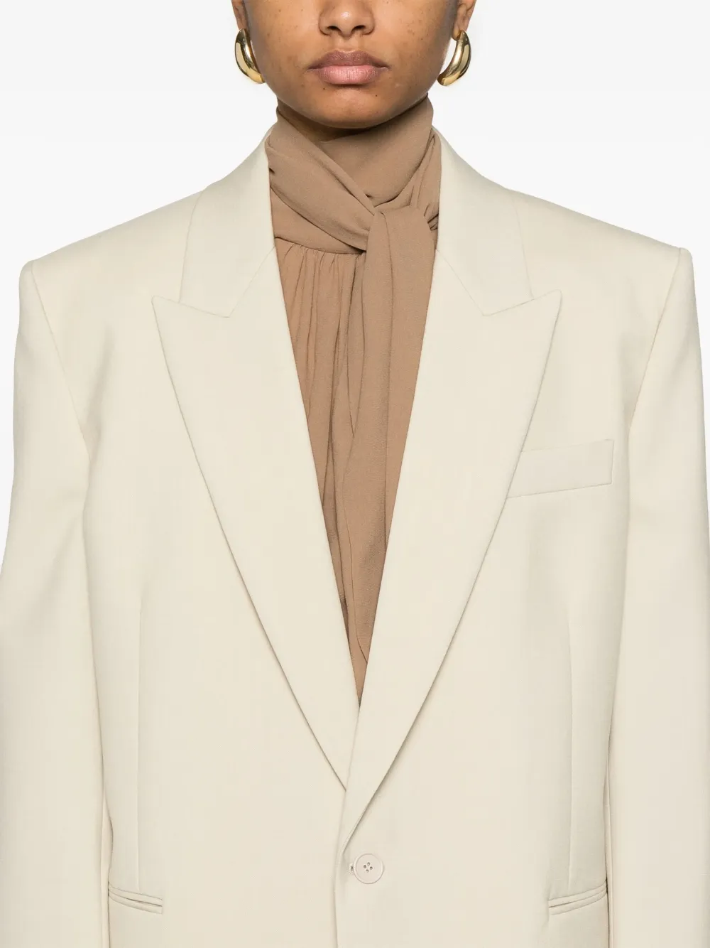 Saint Laurent Wollen blazer Beige