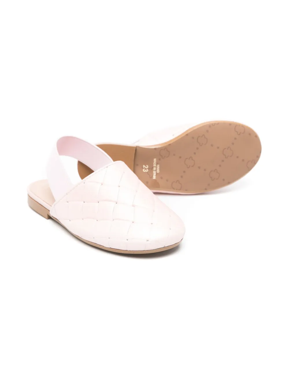 Eli1957 diamond-quilting sandals Pink