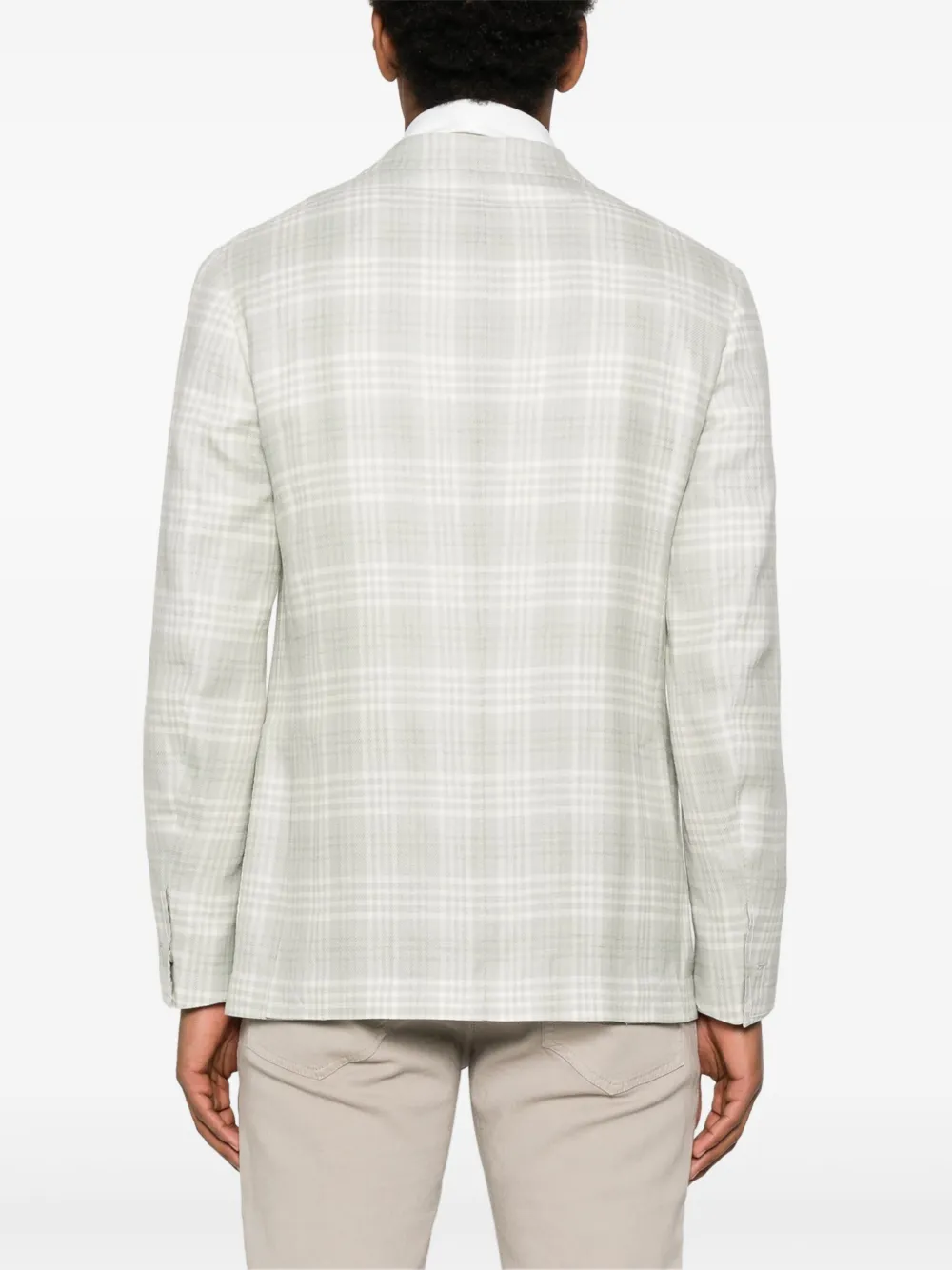 Eleventy Geruite blazer Groen