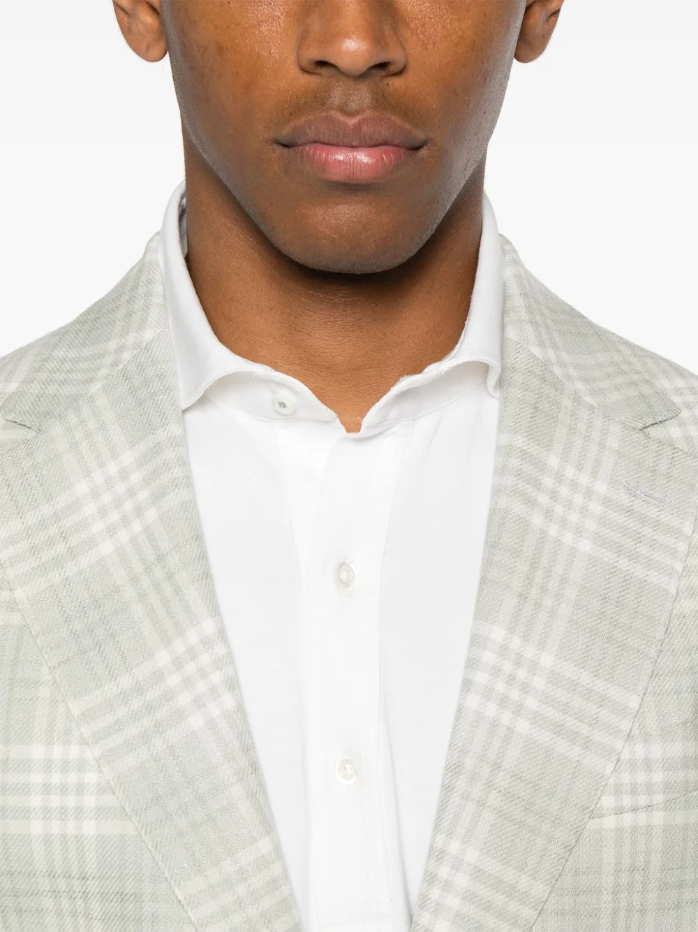 Eleventy Geruite blazer Groen