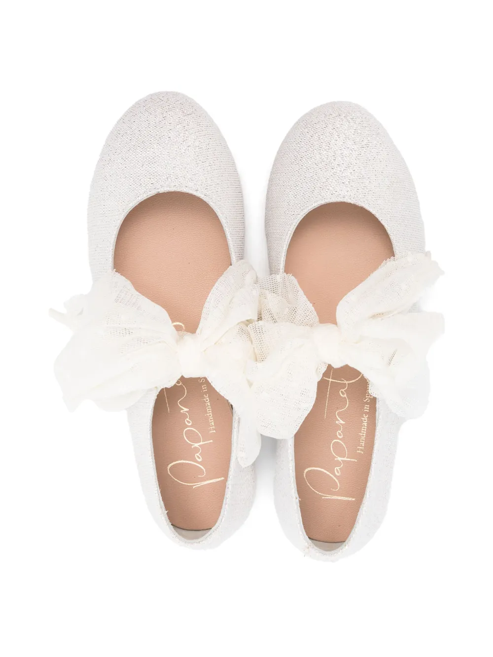 Eli1957 Ballerina's met lurex detail Zilver