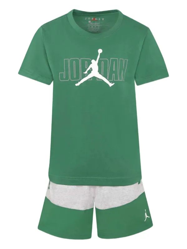 Jordan Kids ensemble-short à Logo Imprimé Vert FARFETCH TN
