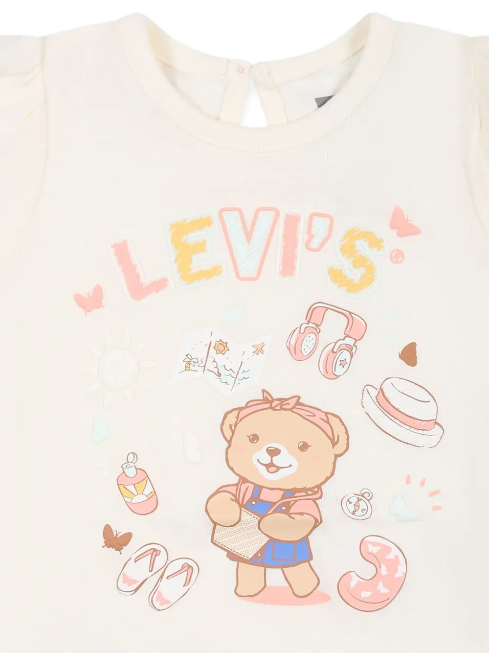 Shop Levi's Graphic-print T-shirt In Neutrals