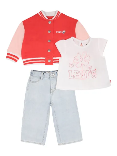 Levi's Kids Conjunto jaqueta bomber, camiseta e jeans