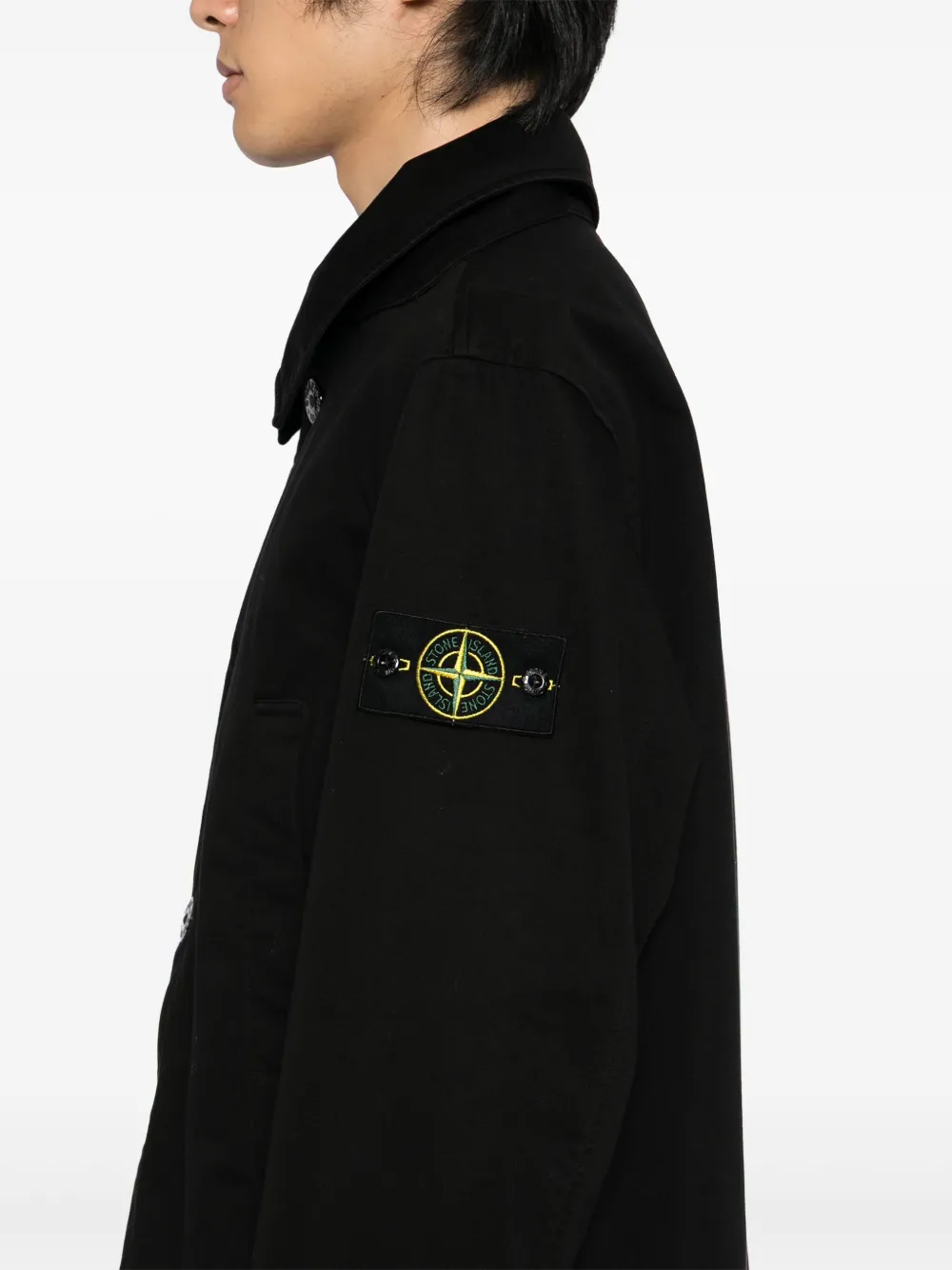 Stone Island Capospalla Lungo jas Zwart