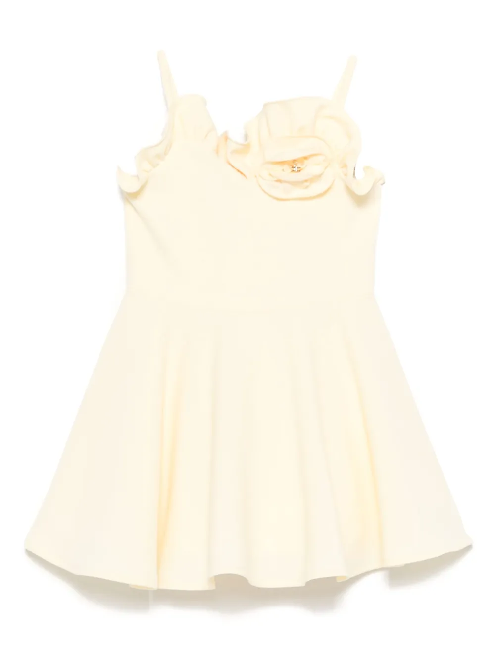 Elisabetta Franchi La Mia Bambina Jurk met bloe patch Geel