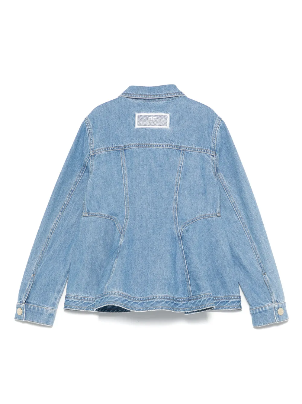 Shop Elisabetta Franchi La Mia Bambina Denim Jacket In Blue