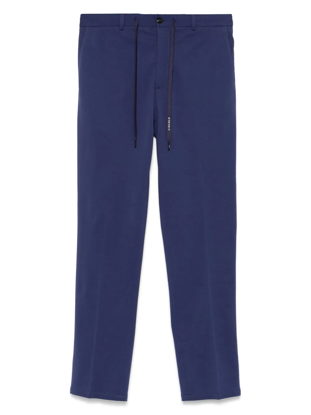 piqué-weave trousers